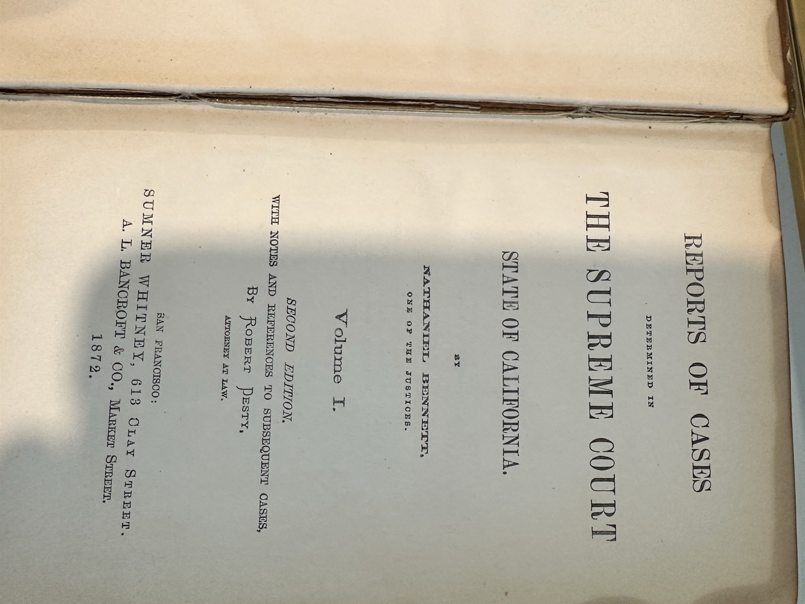 Antique 1850’s California State Supreme Court Law Case Review Books. Decor