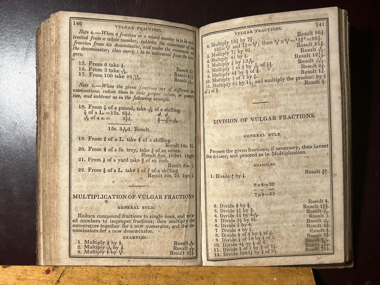 1829 Practical Arithmetic by Stephen Pike, 195 Years Old, Nice Copy. *z