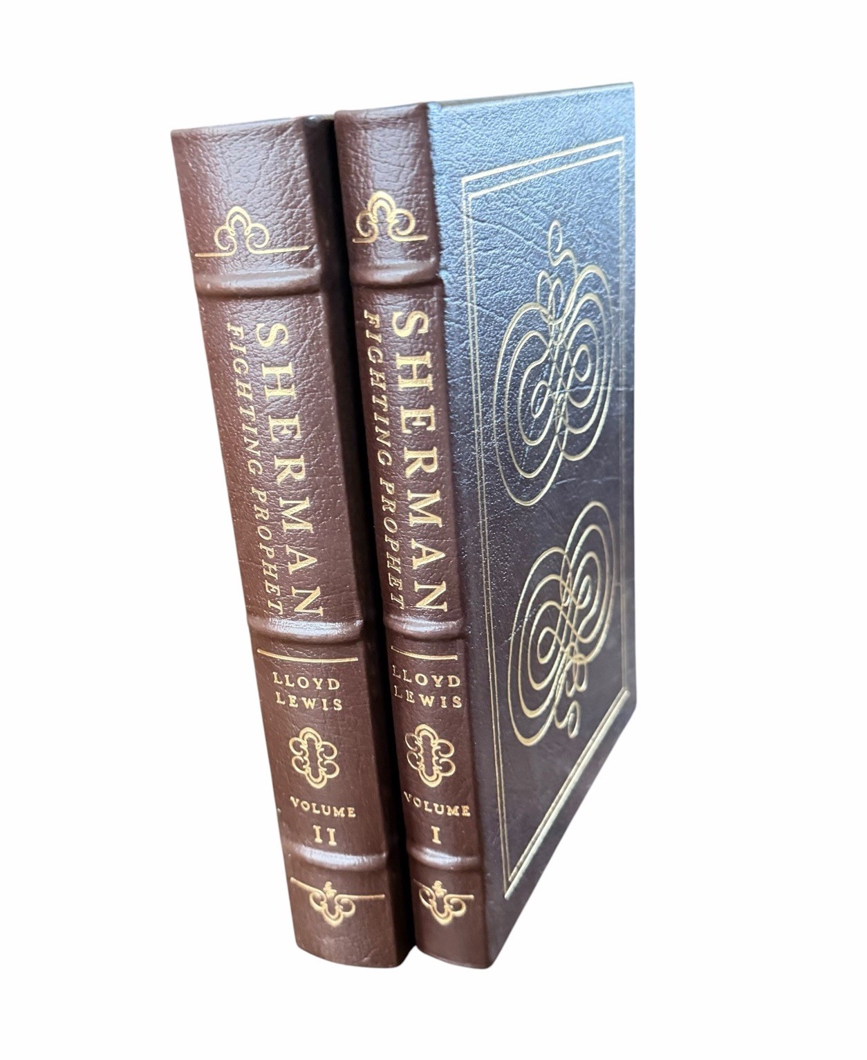 Sherman: Fighting Prophet by Lloyd Lewis Vol. I & II Easton Press Leather