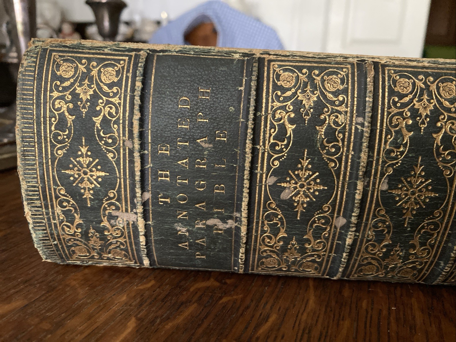 The Annotated Paragraph Bible Old Testament 1859 leather embossed gilded maps