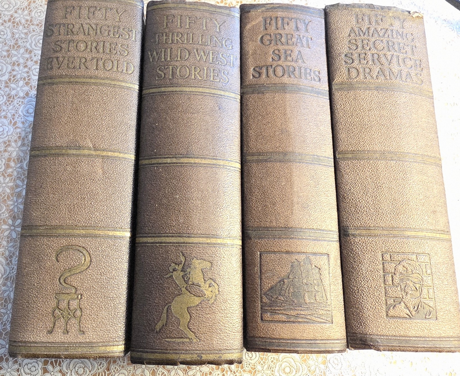 Fifty Stories Set Odhams Press HB Wild West Sea Secret