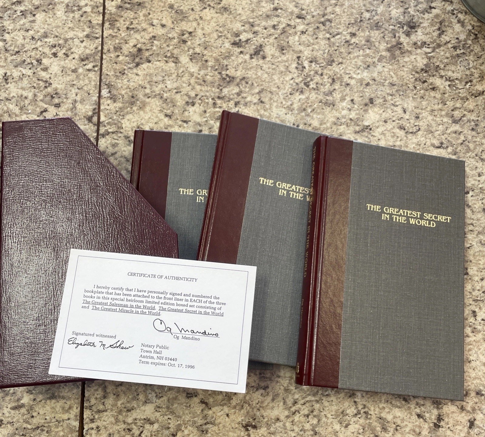 Greatest Salesman Trilogy, Og Mandino 1991 3 Books Signed Like New!