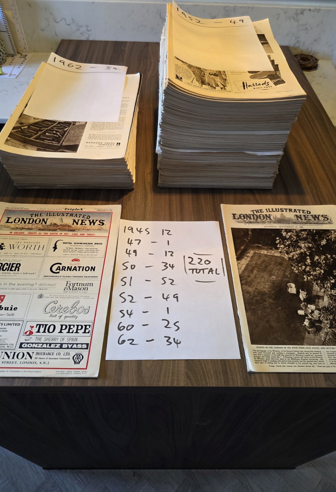 49 x The Illustrated London News – 1952 (1940’s to 60’s) – Inc Royalty Interest