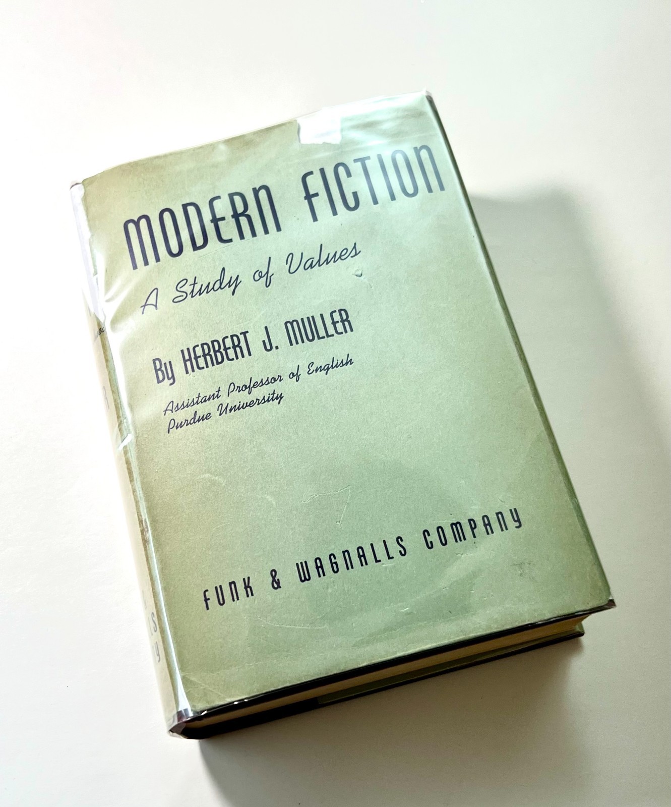 Modern Fiction A Study of Values Herbert J Muller Funk & Wagnalls 1937 1st Ed HC