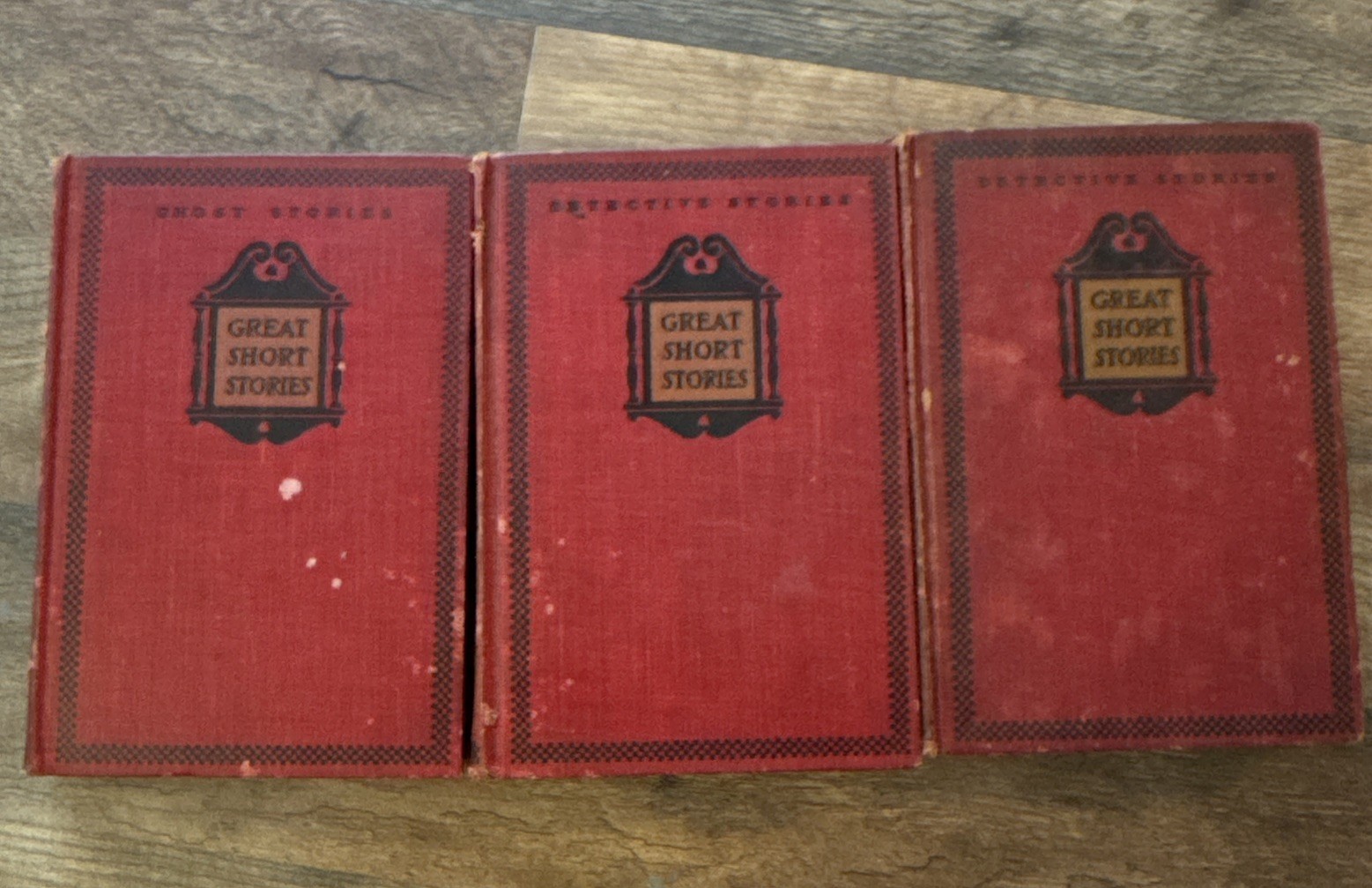 1906 Great Short Stories VTG Book Set Ghost Stories Detective Stories Antique