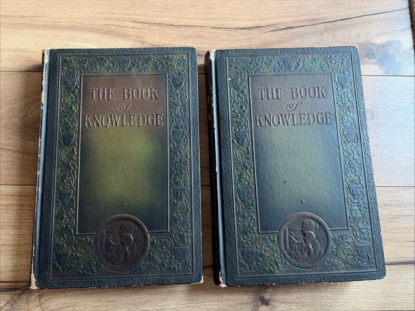 1923 The Book of Knowledge: The Children’s Encyclopedia Hardcover Volumes 1 & 2