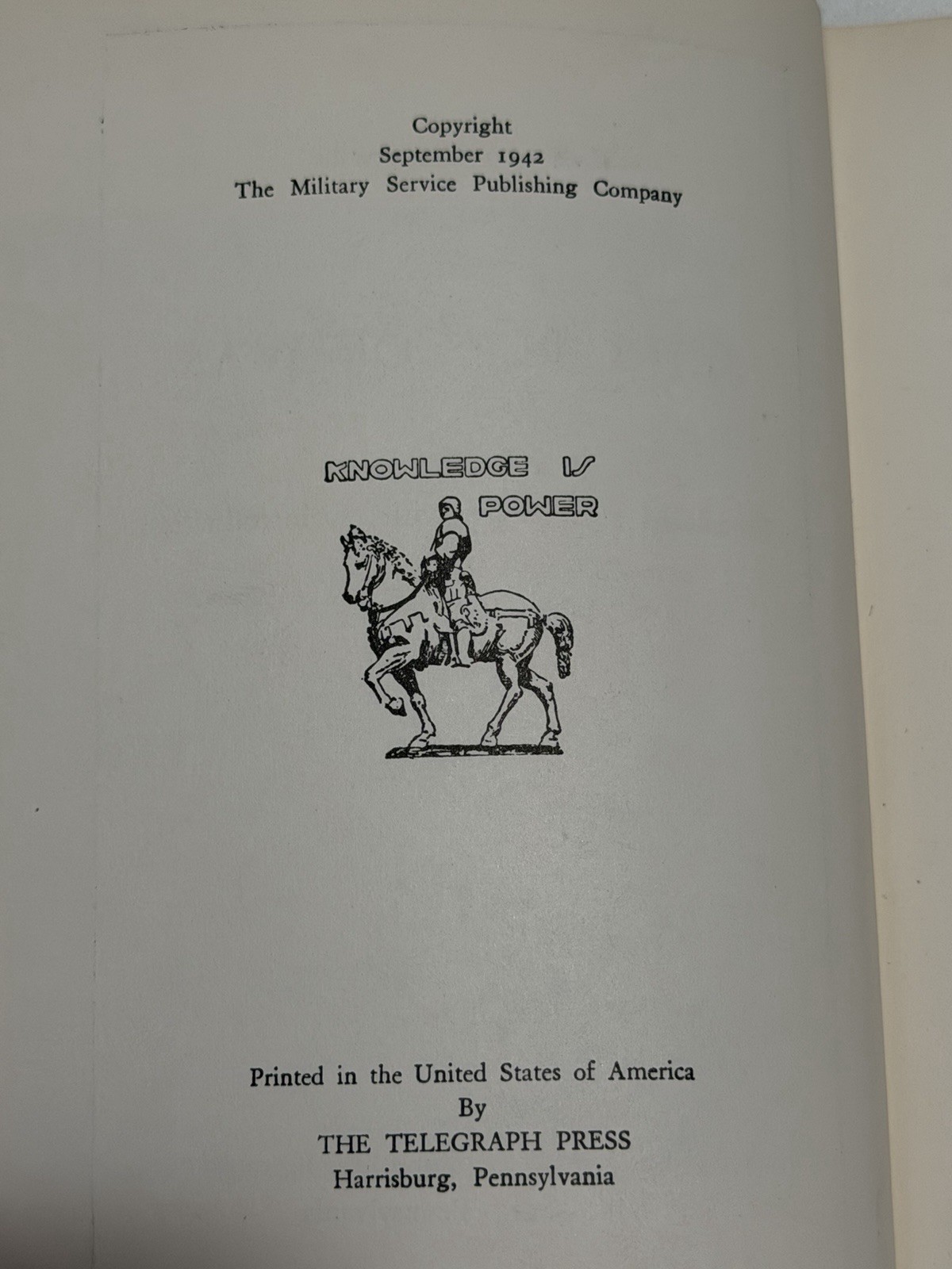 Carl Von Clausewitz – Principles of War – Military Service Publishing, 1942 – DJ