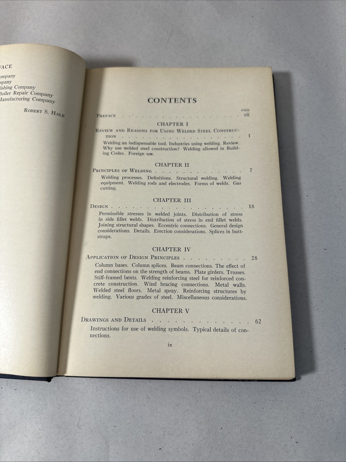 Welded Steel Construction by Robert S Hale 1938 First Edition Rare Book