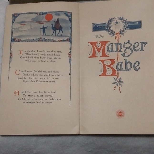 Stecher Lith. Co. The Manger Babe Illustrated Softcover Booklet 1916