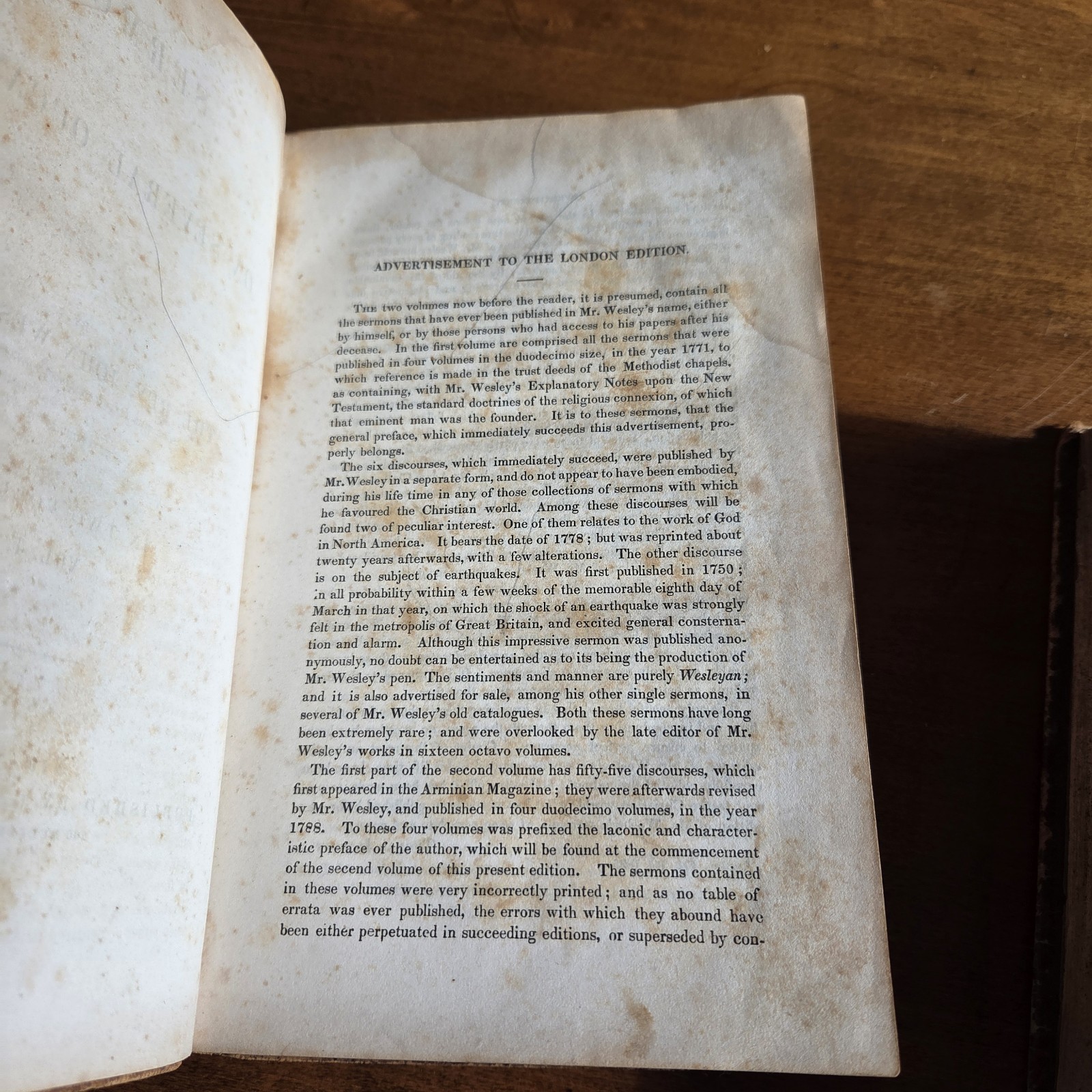 Sermons on Several Occasions Hardcover Vol I & II 1856 Rev John Wesley Theology