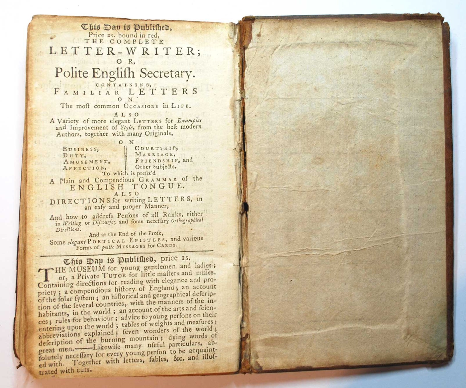 Universal Spelling Book, Daniel Fenning, 15th Edition, London 1771