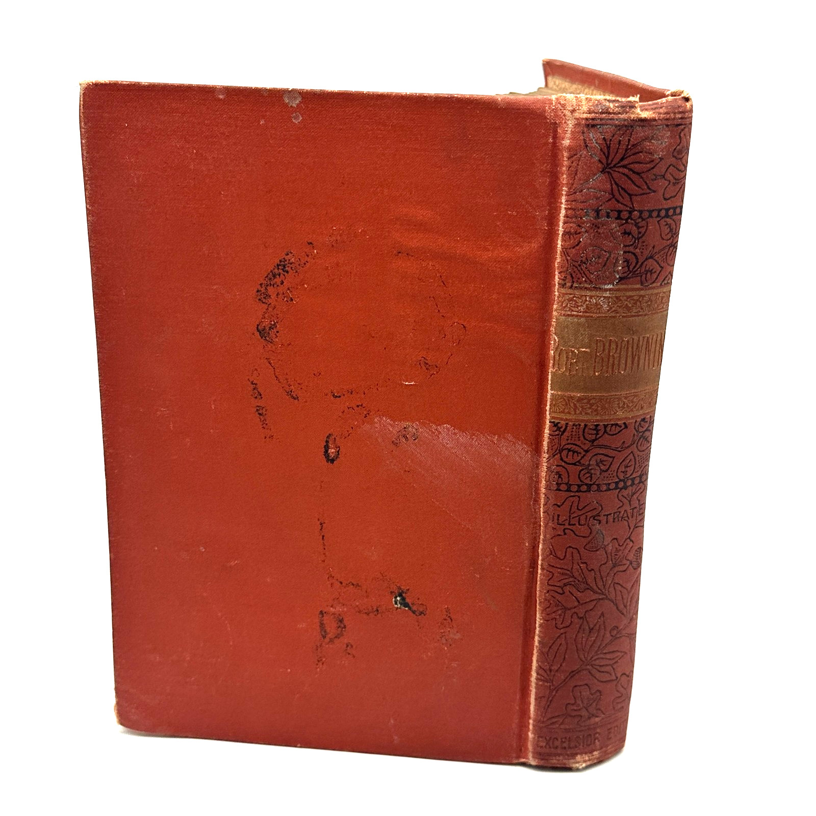 Victorian Robert Browning Excelsior Edition Gilt Decorative Cloth Poetry 1880s