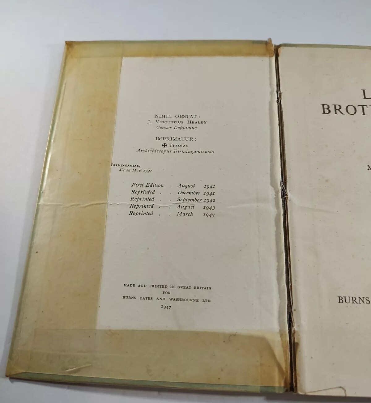 1947 Children’s Prayer Book Little Brother Jesus