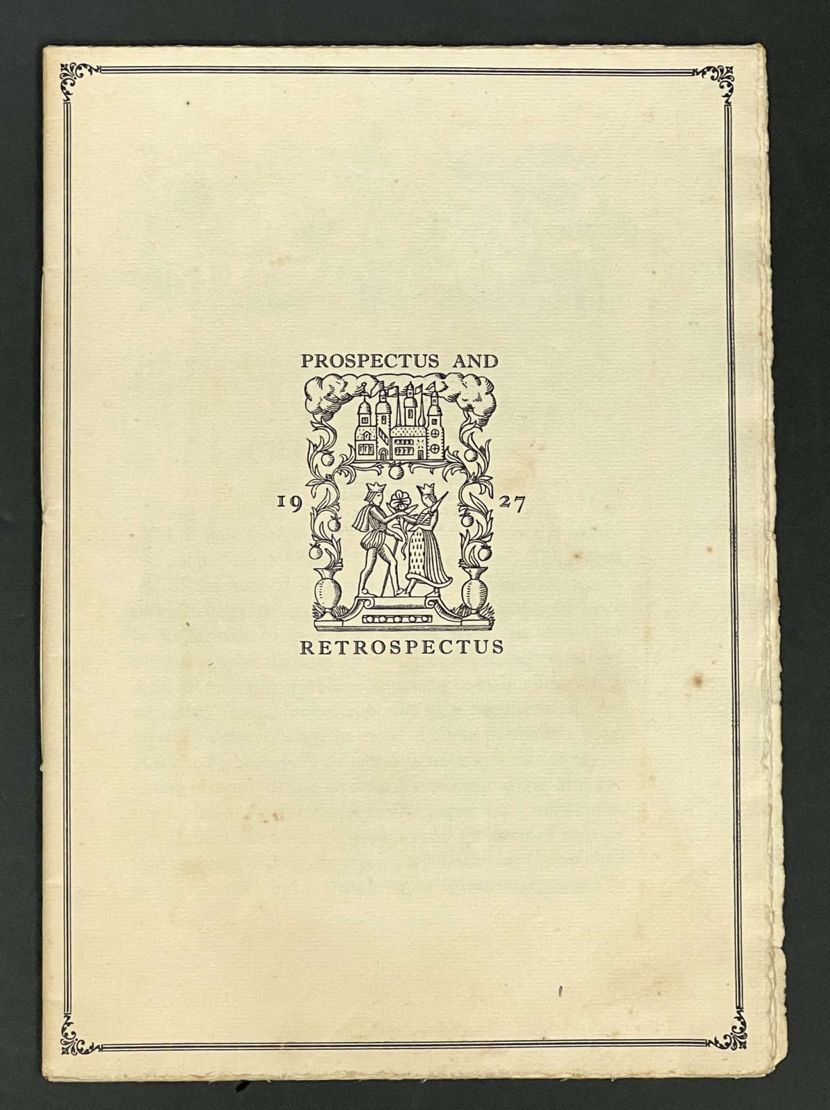 PROSPECTUS & RETROSPECTUS Of The NONESUCH PRESS EDITIONS 1927