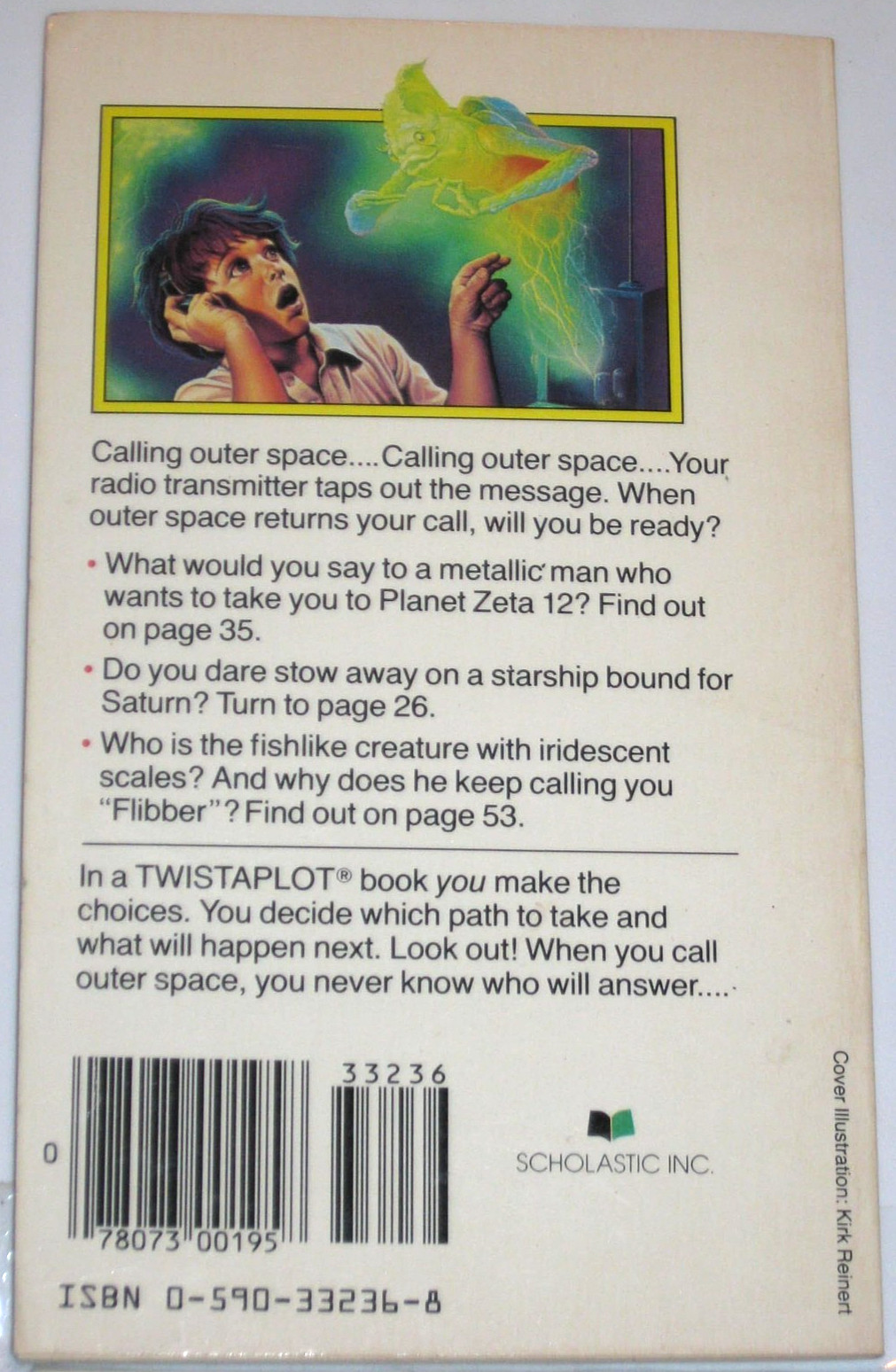 Twistaplot #18 Calling Outer Space Nugent Vintage Scholastic Children’s pb book