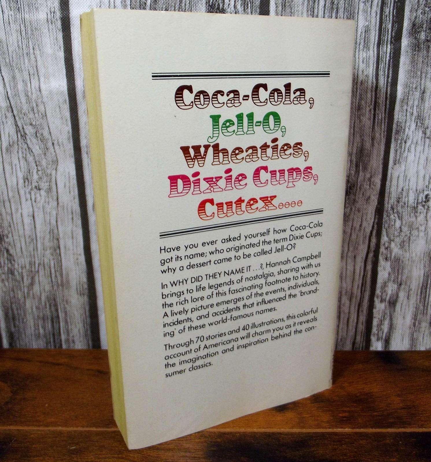 Why Did They Name It? Entertaining History of Brand Names Vintage 1964 Paperback