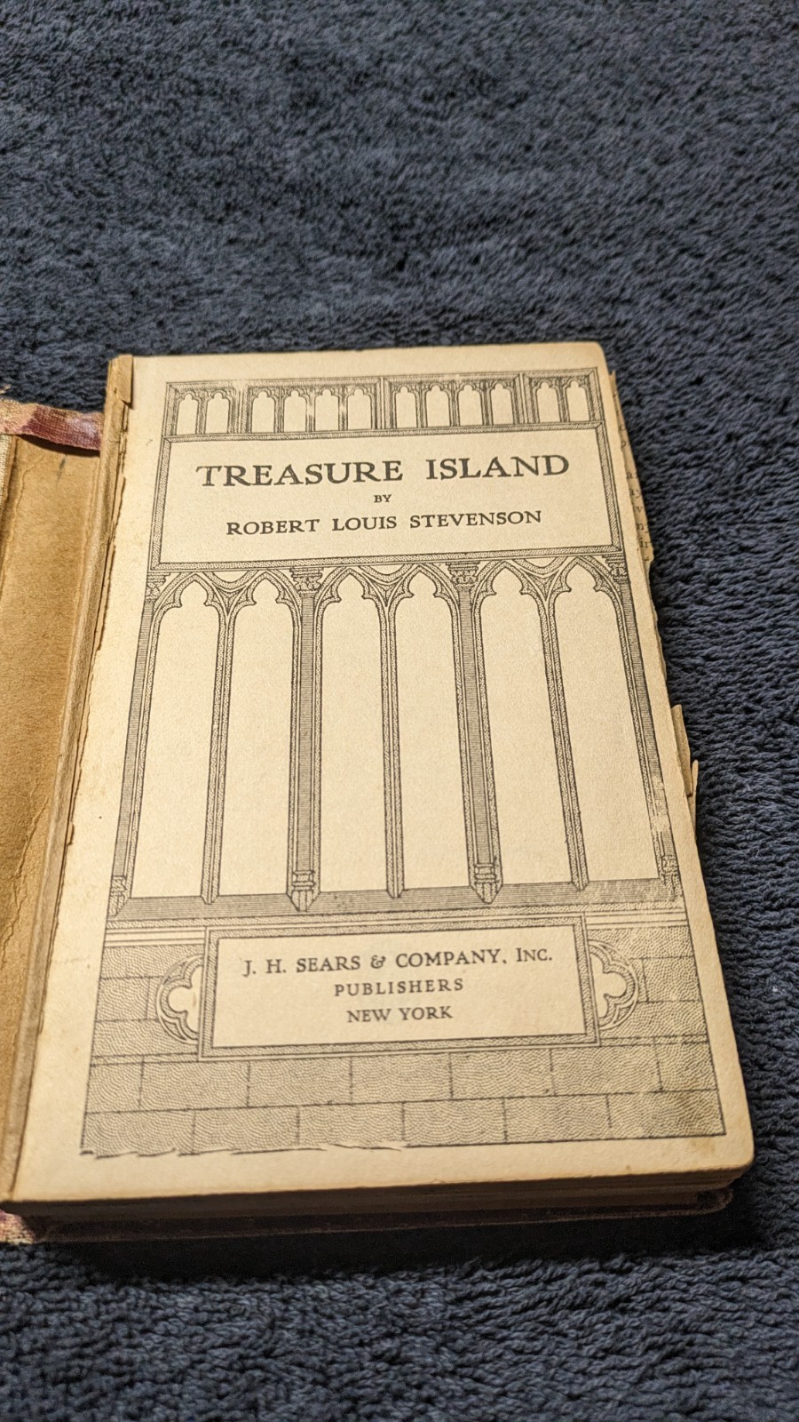 Treasure Island by Robert Louis Stevenson, published by J. H. Sears and co.