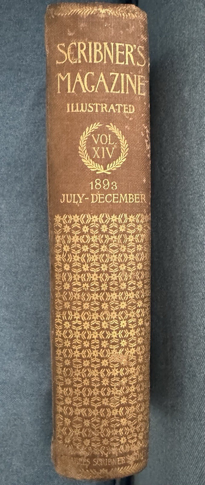 Antique 1893 Scribner’s Magazine Illustrated Bound Volume XIVJuly-Dec Very Clean