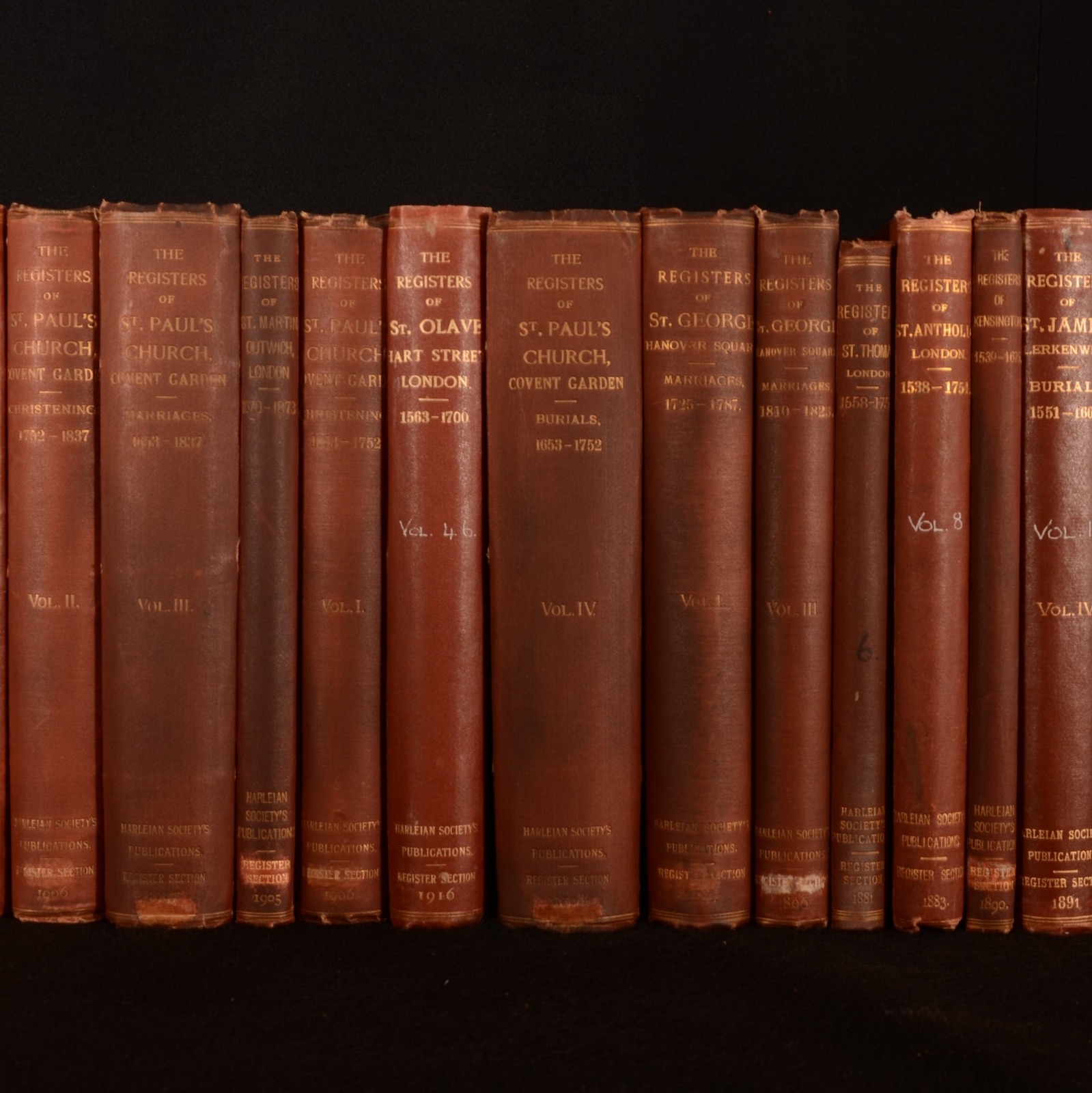 1881-1916 24vols The Publications of the Harleian Society