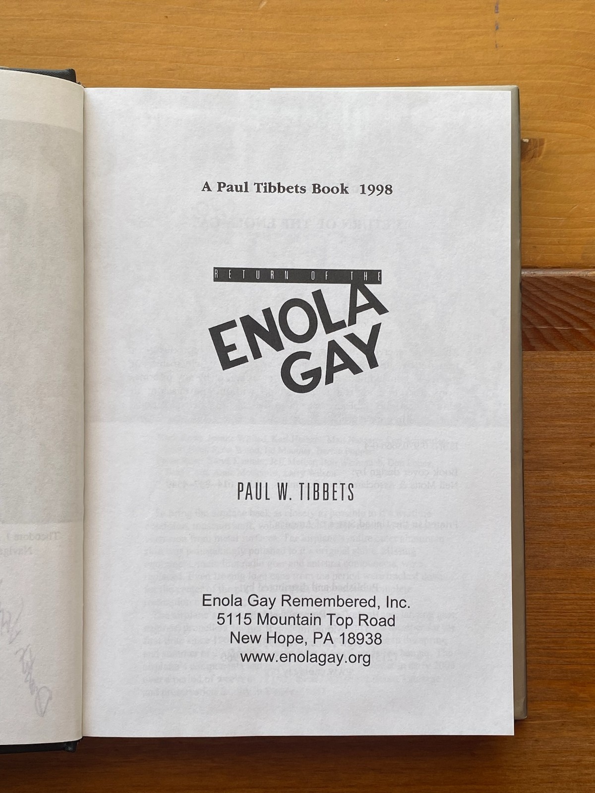 Military Aviation History ~ Return of the Enola Gay ~ Paul W. Tibbets ~ Signed V