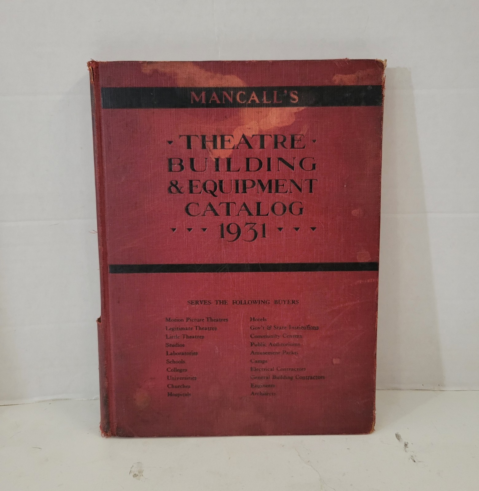 Mancall’s Theatre Building and Equipment Catalog 1931 Vintage Book F.A. Mancall
