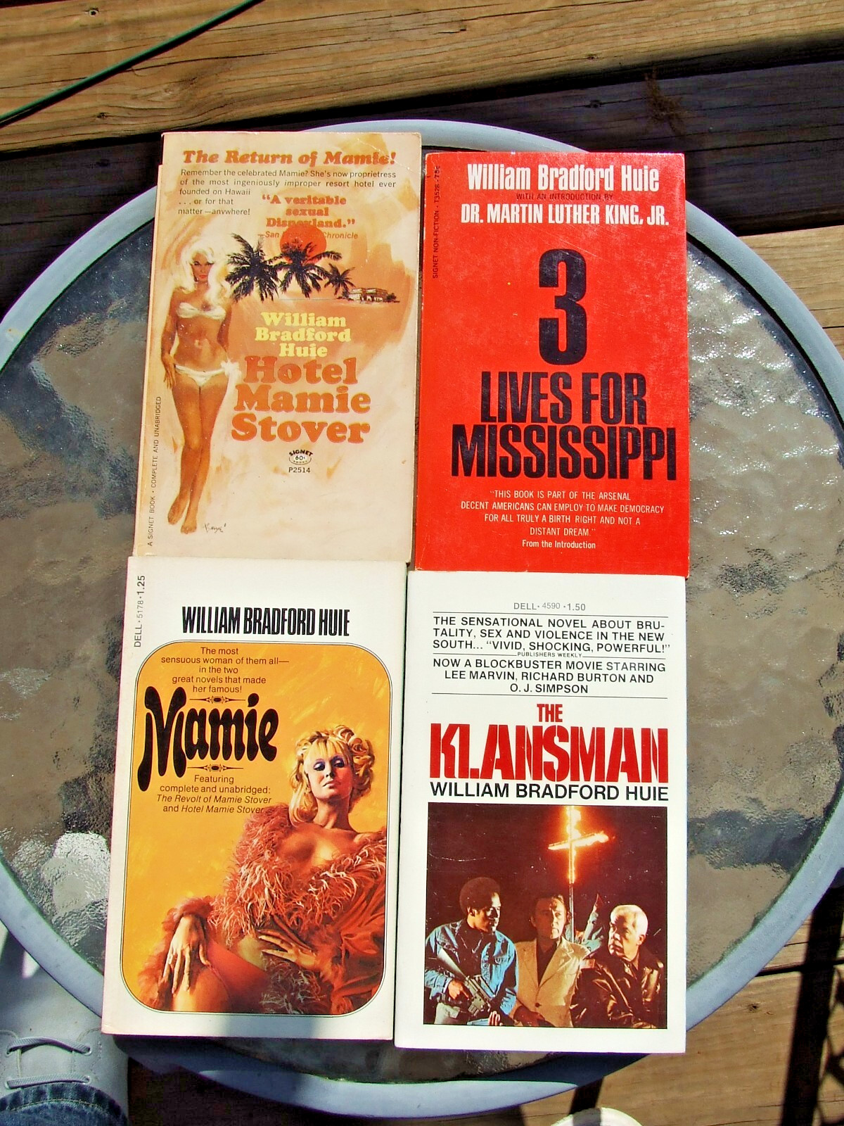 4 Vintage William Bradford Huie PBs 3 SIGNED by the author Mamie, Klansman etc.