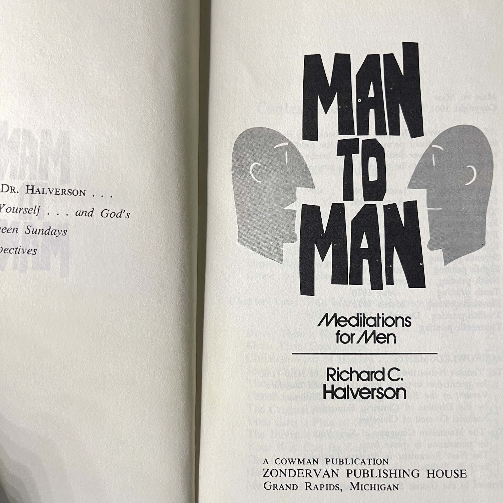 Richard C. Halverson Lot 4 Man To Man Between Sundays Relevance Christian Faith