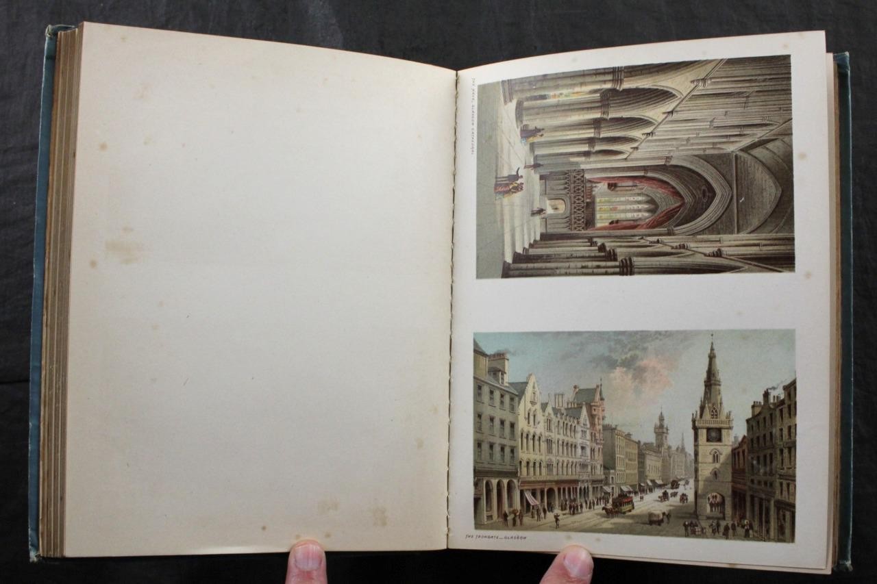 1893 SOUVENIR of SCOTLAND, 120 CHROMOLITHOGRAPHIC VIEWS, ORIGINAL CLOTH, NELSON