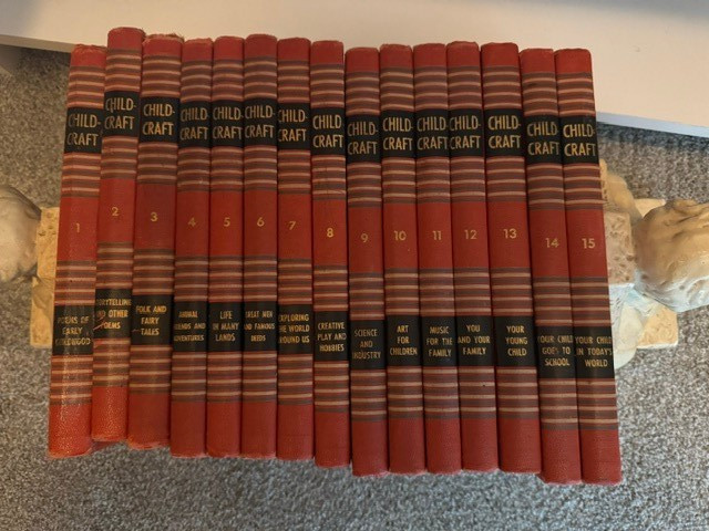 „Child Craft“ 1954 Vintage – Complete 15 Volume Set – Orange Covers