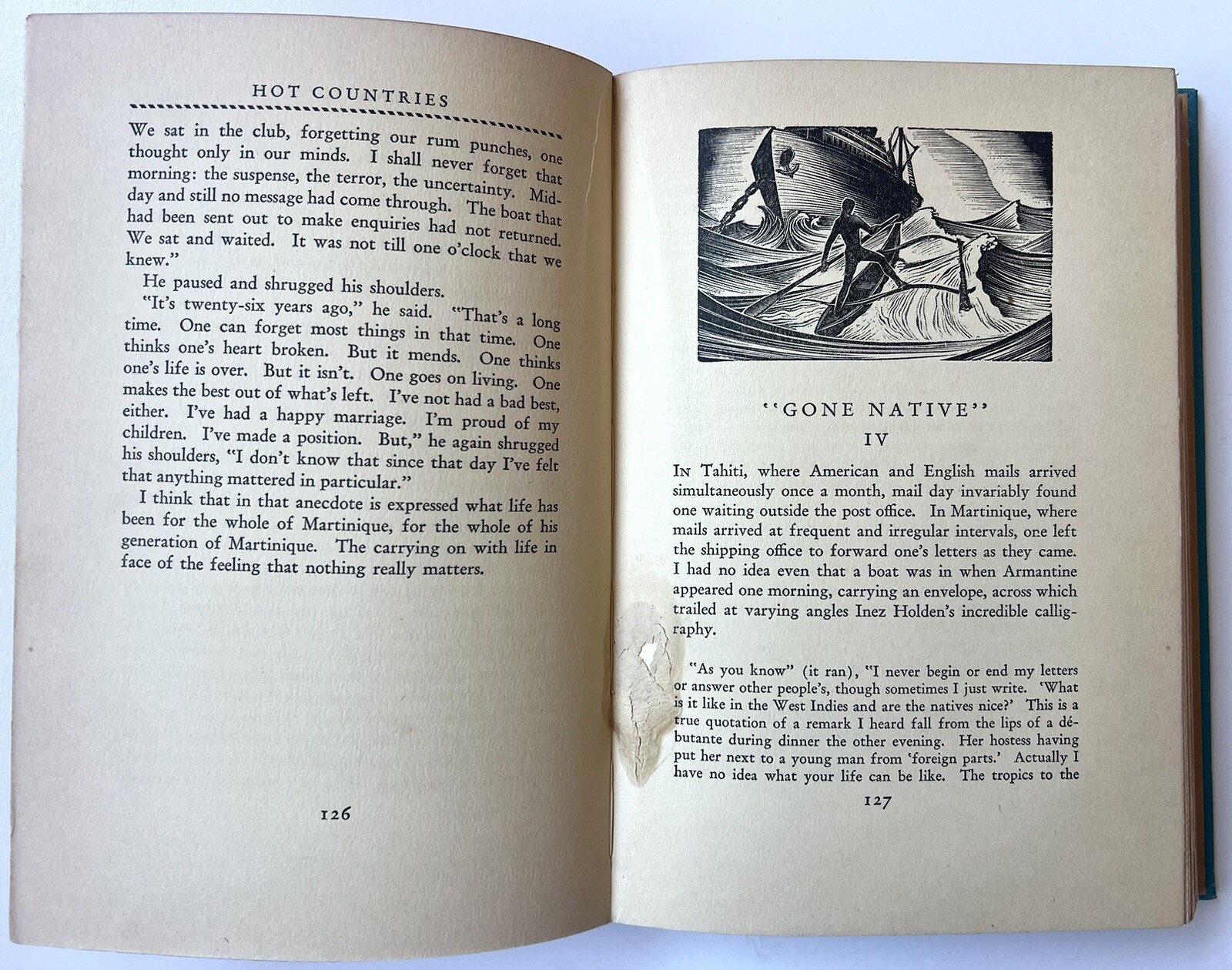 HOT COUNTRIES (Woodcuts by Lynd Ward) by Waugh, Alec 1930 Hardcover No DJ