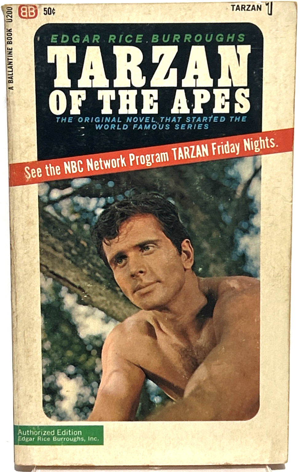 TARZAN (Ron Ely) #1 Tarzan of the Apes Edgar Rice Burroughs VG-FN TV tie-in pb