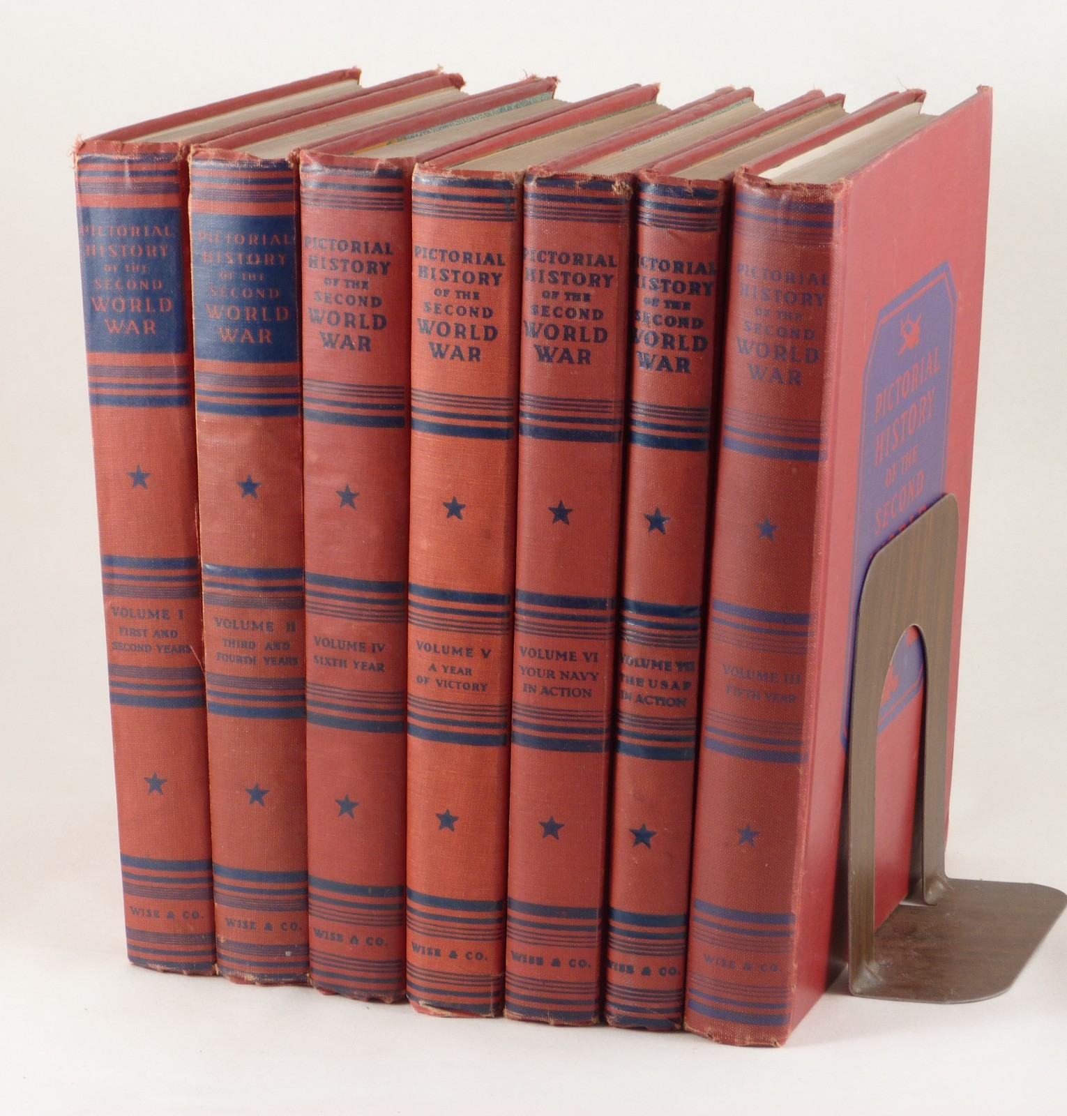 Pictorial History of the Second World War Volumes 1-7 Wm. H. Wise 1944-48 BCPA