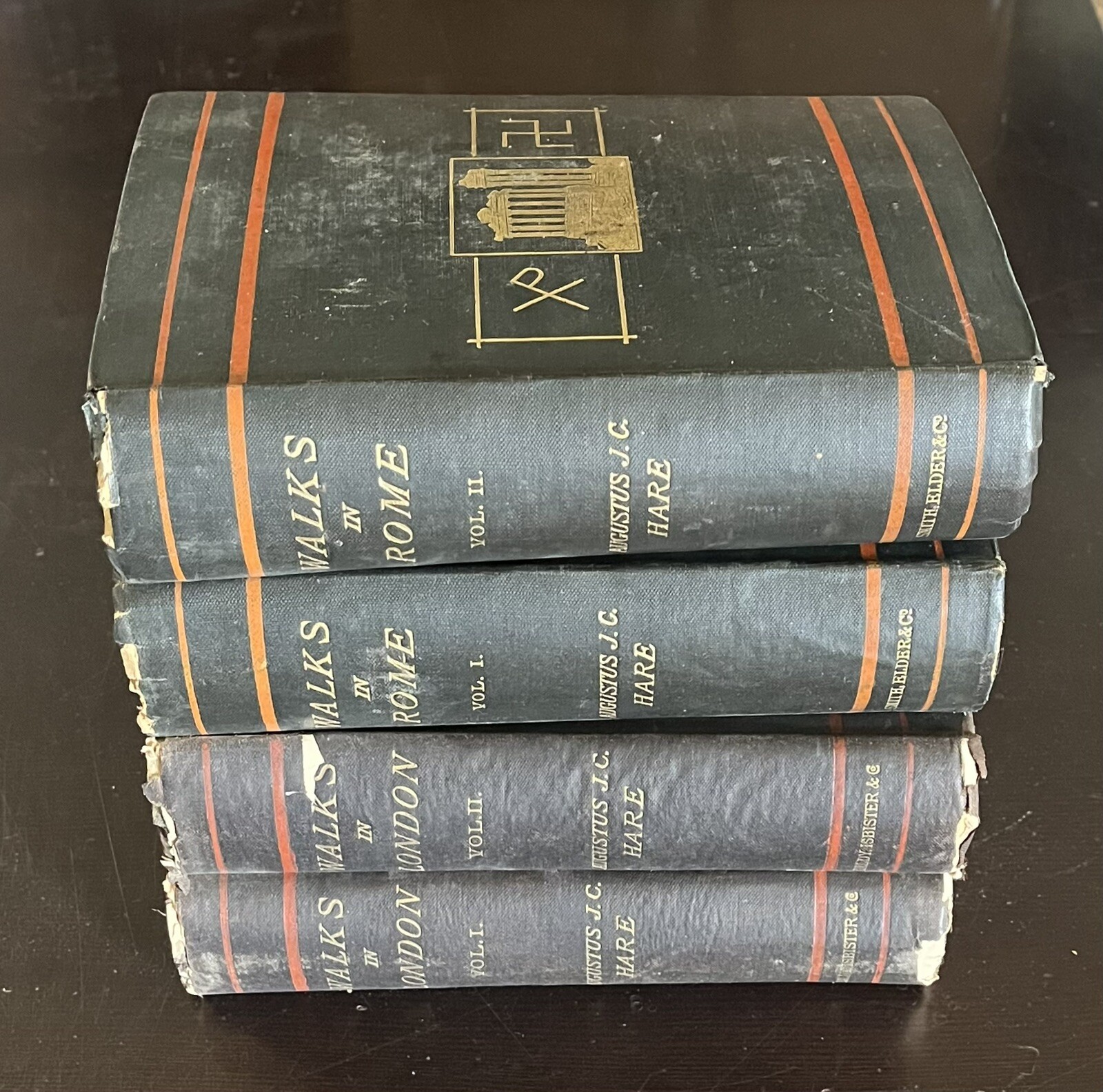 Travel Guide Book Walks in Rome & Walks in London by Augustus J.C. Hare- 4 Books