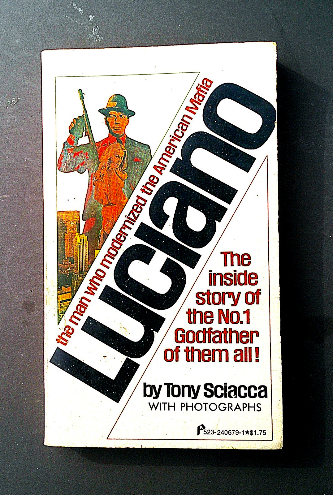 Luciano by Tony Sciacca Vintage Paperback. Tight 1st Printing Mafia. Crime.