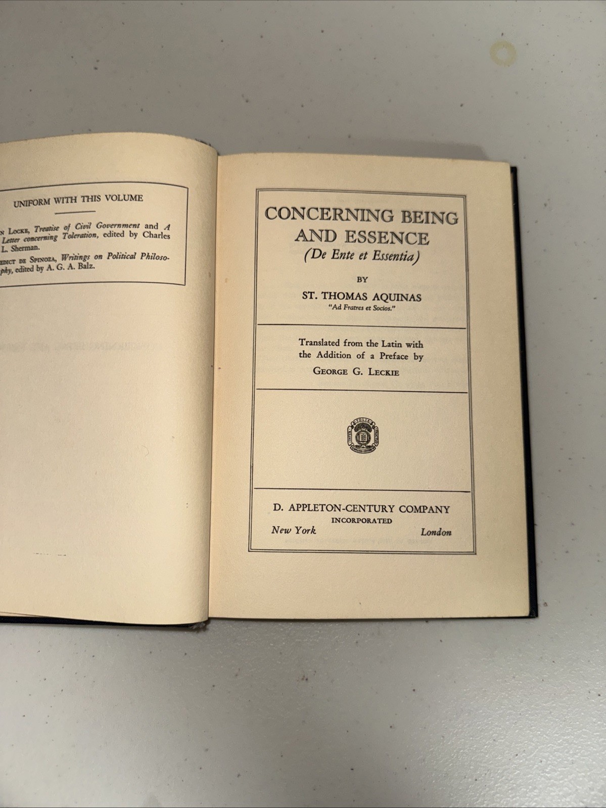 CONCERNING BEING AND ESSENCE – St. Thomas Aquinas – 1937 – Catholic philosophy