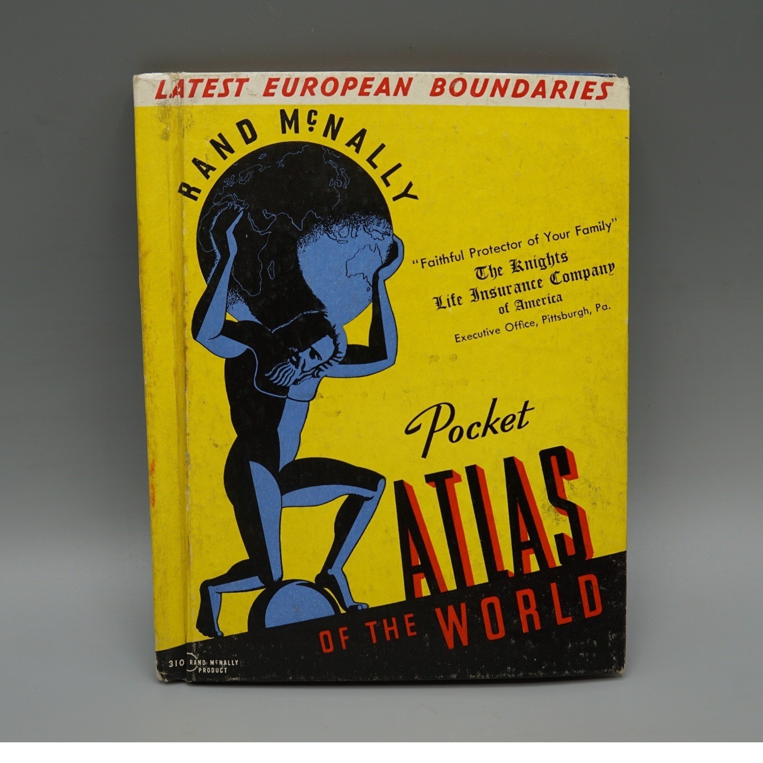 Vintage 1939 Rand McNally Pocket Atlas of the World Latest European Boundaries