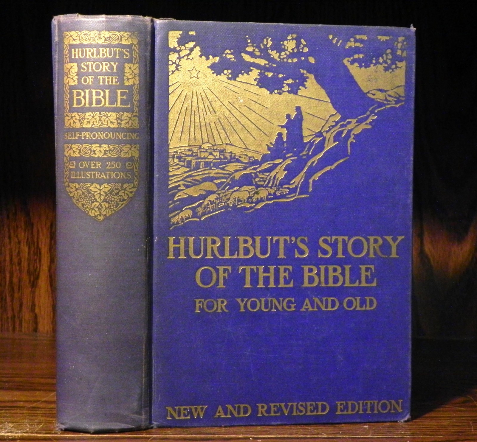 1932 Hurlbut’s Story Of The Bible – Vintage Book Color Illustrations Gilt Cover