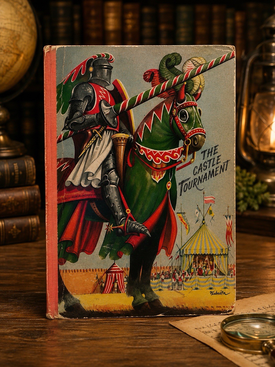 Vtg KUBASTA/THE CASTLE TOURNAMENT/Pop-Up Book/Medieval Knights/RARE/OOP/1961