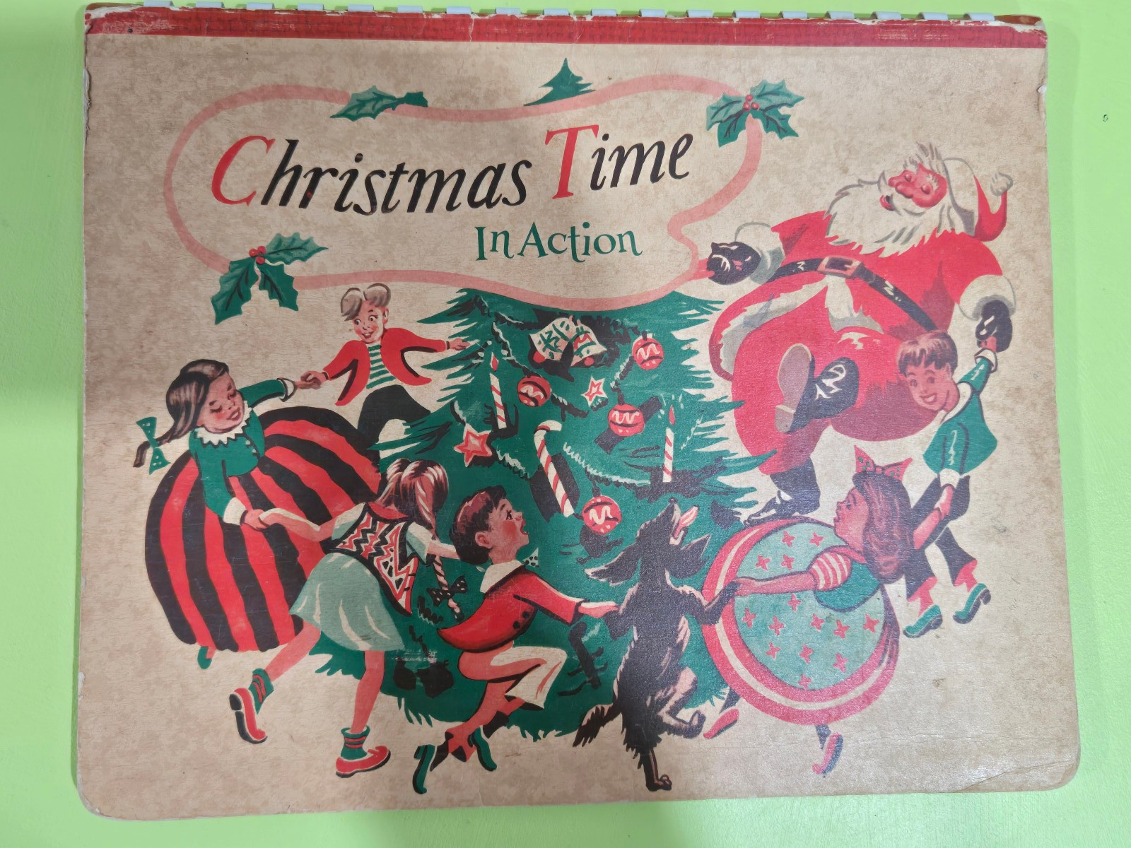 Vintage Christmas Time in Action Pop Up Book 1949