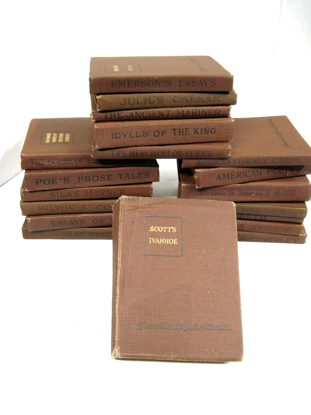 19- Macmillan’s Pocket Amer. & Eng. Classics- pub. 1920 & 1921 – 18 very gd con.