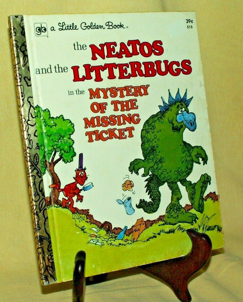NEATOS LITTERBUGS MYSTERY MISSING TICKET NORAH SMARIDGE LITTLE GOLDEN 515 1973.