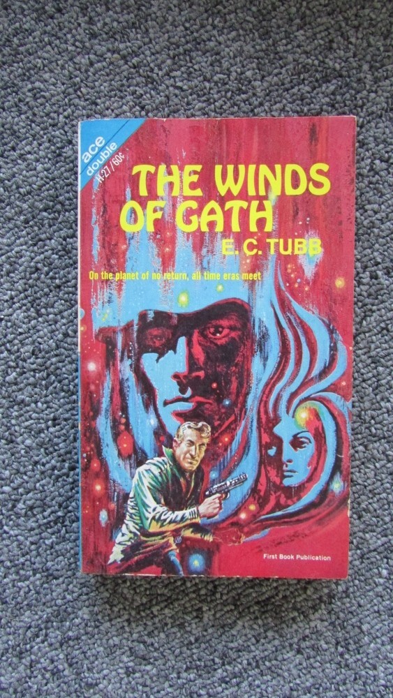 KELLY FREAS COVER SIGNED PB BK WINDS OF GATH E.C. TUBB ACE DOUBLE 1967 LN