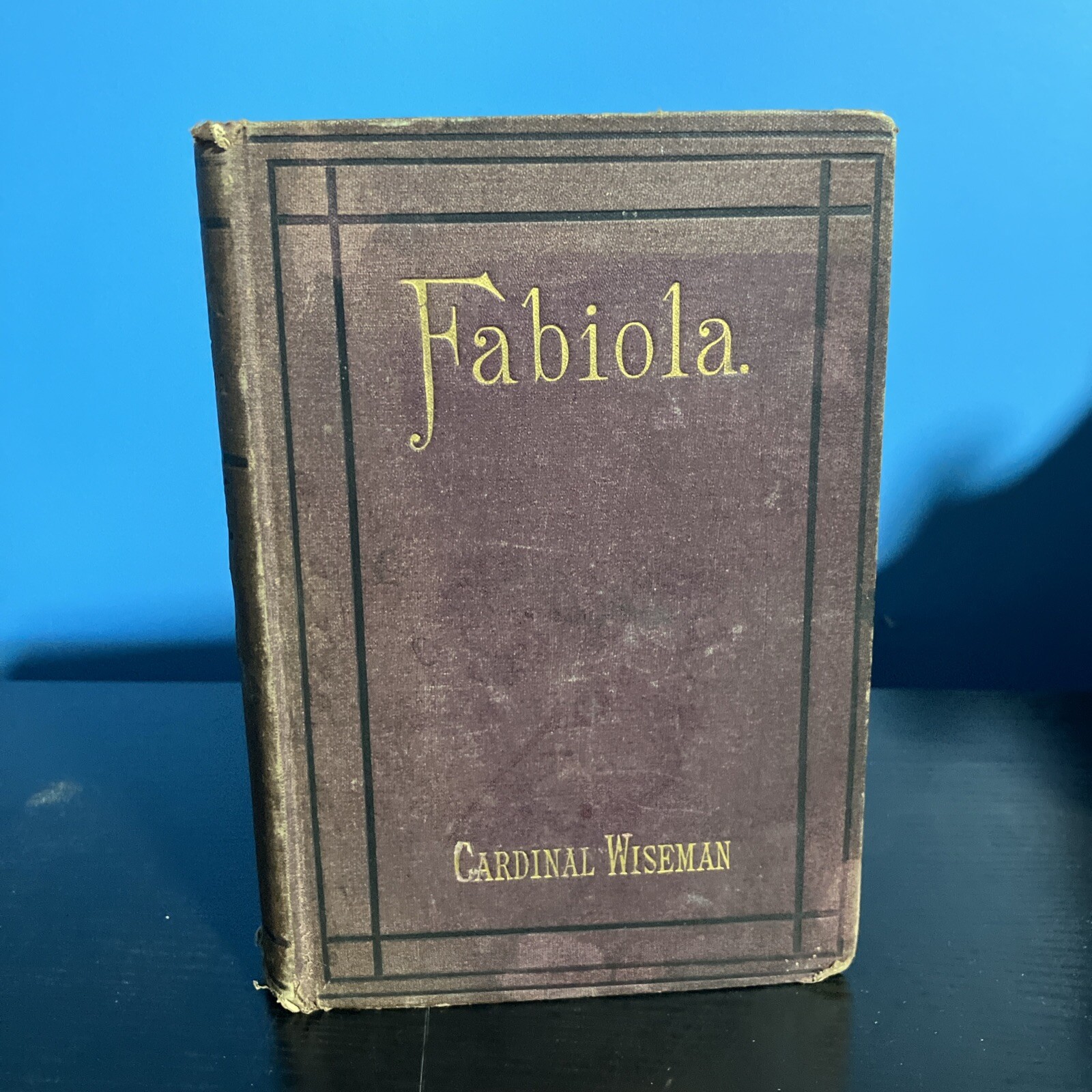 RARE 1874 „FABIOLA or THE CHURCH OF the CATACOMBS“ RELIGIOUS FICTION BOOK