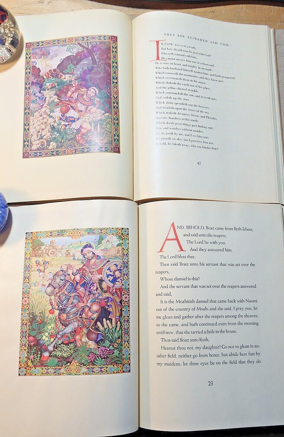 BOOK OF JOB & BOOK OF RUTH both w/slip case – ARTHUR SZYK illustrated 1946-1947