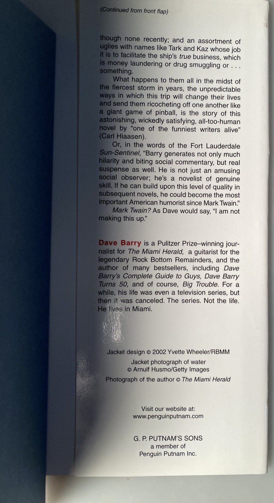 Signed First Edition TRICKY BUSINESS Dave Barry Pulitzer Prize Winner