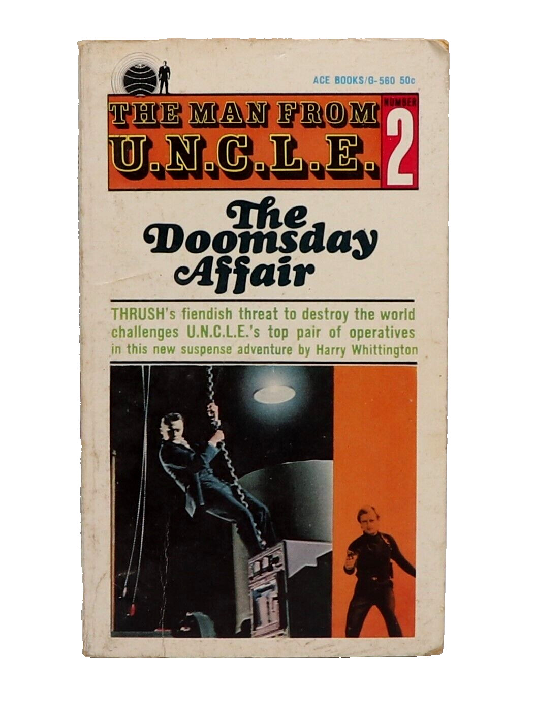 DOOMSDAY AFFAIR by Harry Whittington, Rare SPY Pulp Fiction vintage pb UNCLE #2