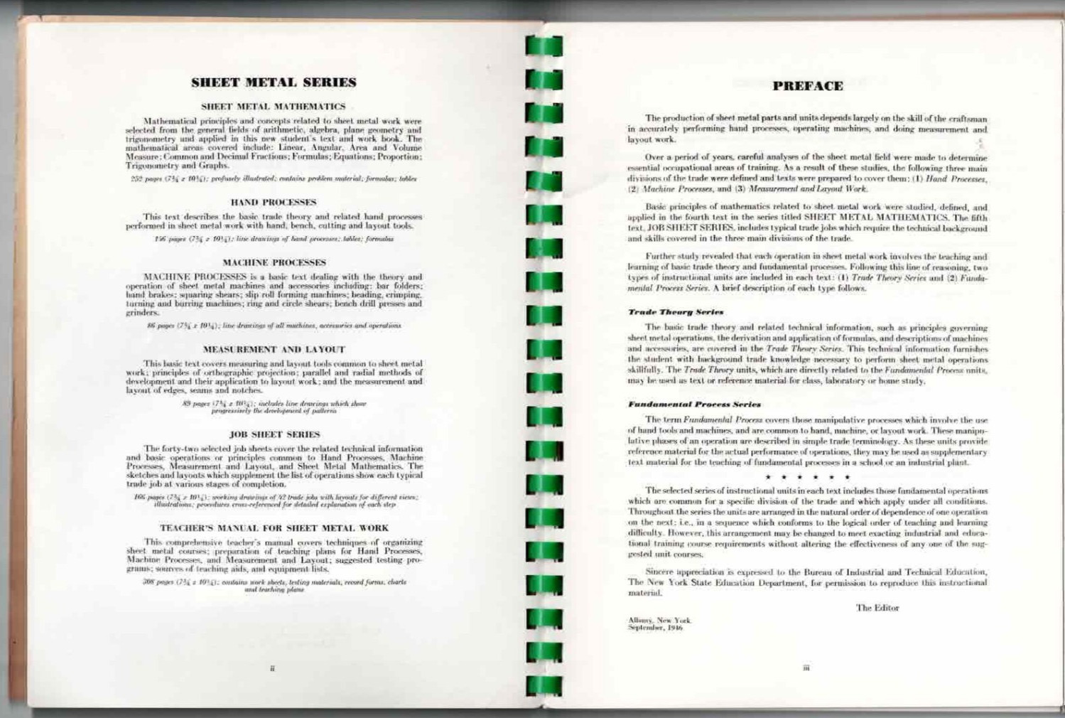 Sheet Metal Series Textbook Delmar Publishing Hand Processes 1947 Vintage Book