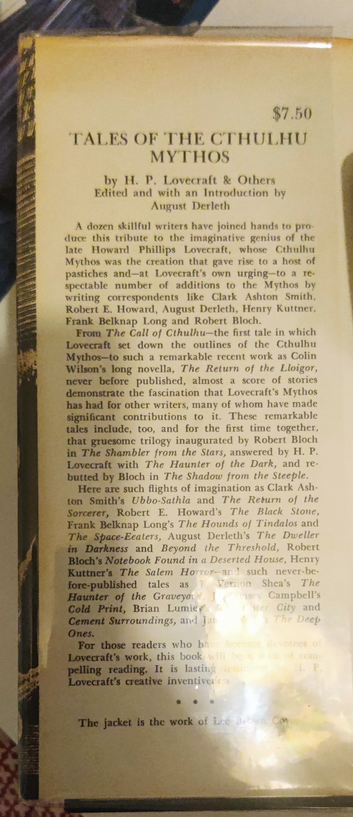 Tales of the Cthulhu Mythos by H.P. Lovecraft & Others-1969 First Edition-VG+