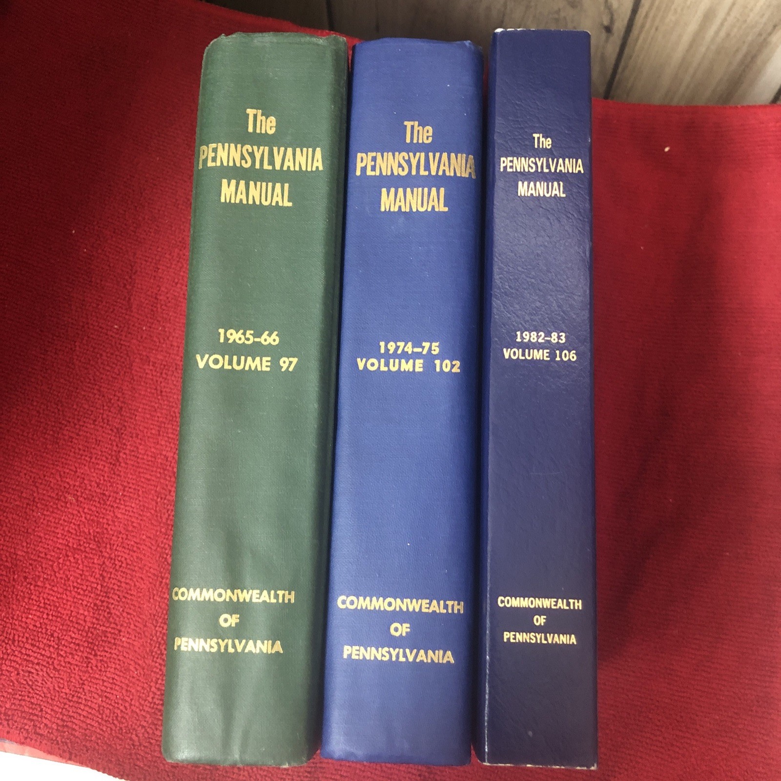 3 Pennsylvania Manuals Commonwealth 1965-66 , 1974-75 , 1982-83 Ralph Pratt