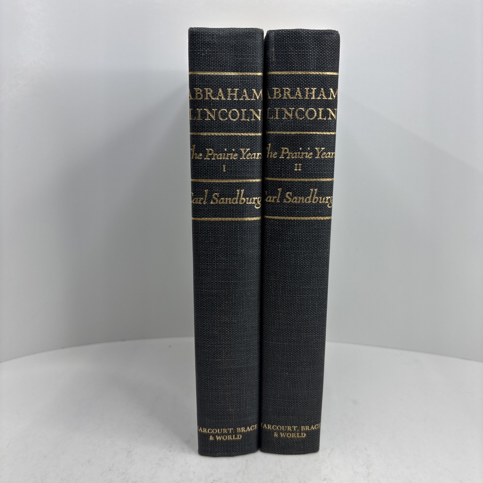 Abraham Lincoln: The Prairie Years – Volumes 1 & 2 – 1926 – Carl Sandburg- HC